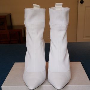 PRE-OWNED Jimmy Choo BRNDON White Sock Bootie